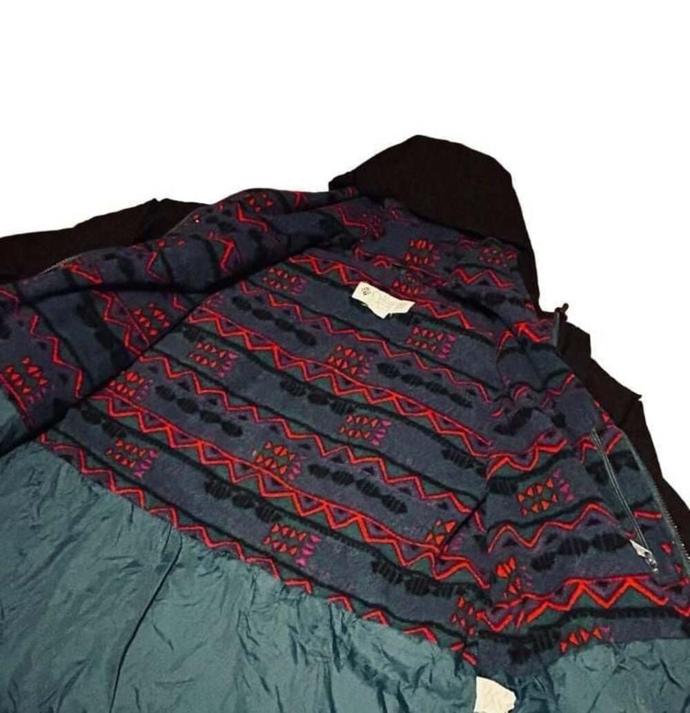 Vintage Columbia Sportswear Field Jacket with Tribal Pattern Fleece Lining